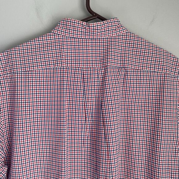 Ralph Lauren Short Sleeve Shirt Men's XXL Red Blue Check Oxford Button Down - Picture 8 of 10
